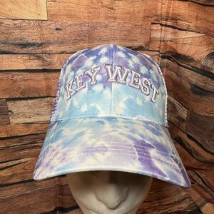 Key West Tie Dye Hat: Colorful Mesh Snapback Cap - Adjustable Beach Style